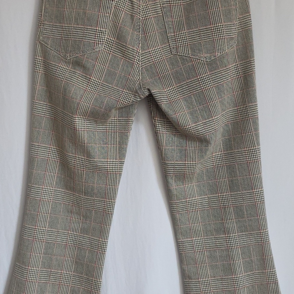 Frame Gray & Red Plaid Cotton Pants.  Le Crop Mini Boot.  Size Small - Picture 8 of 13